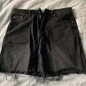Black jean skirt